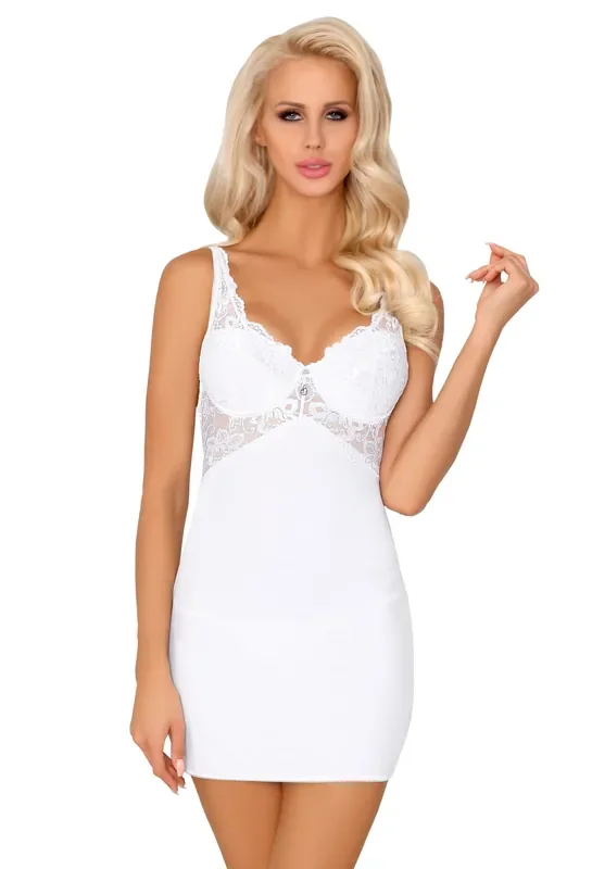 Babydoll mit zarter Spitze weiß