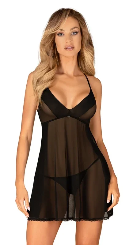 Babydoll plus String „Latinesa“ in zarter Transparenz Obsessive
