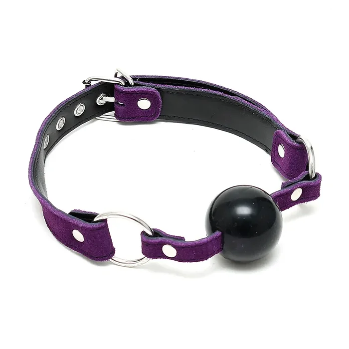 Ballknebel mit Silikonball lila