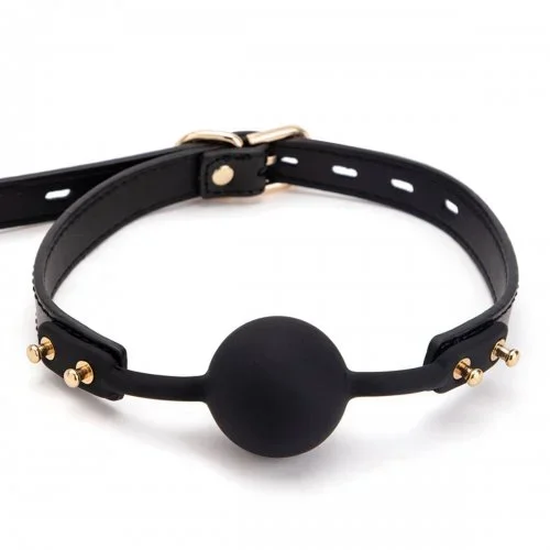 Ballknebel »Strict Ballgag« aus Leder | Schwarz