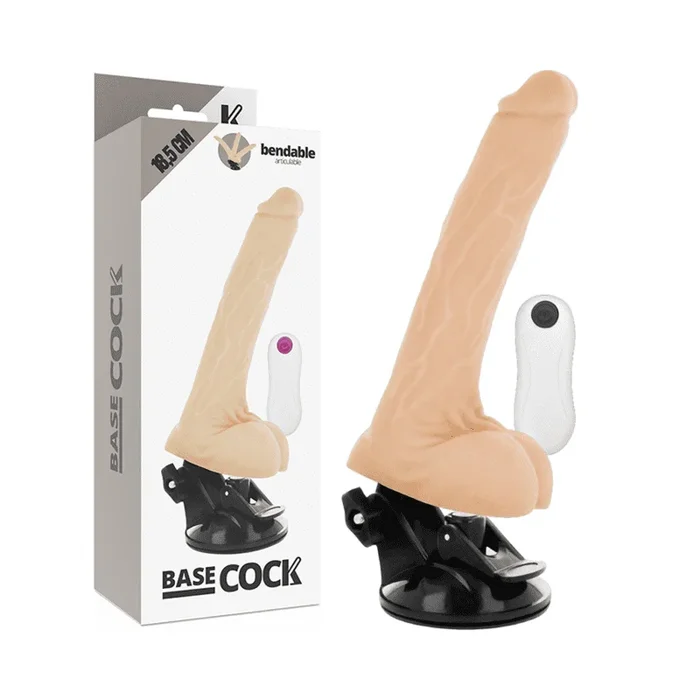 Basecock – Artikulierbarer Vibrator Natürlich Fernbedienung 18.5 CM -O- – CM