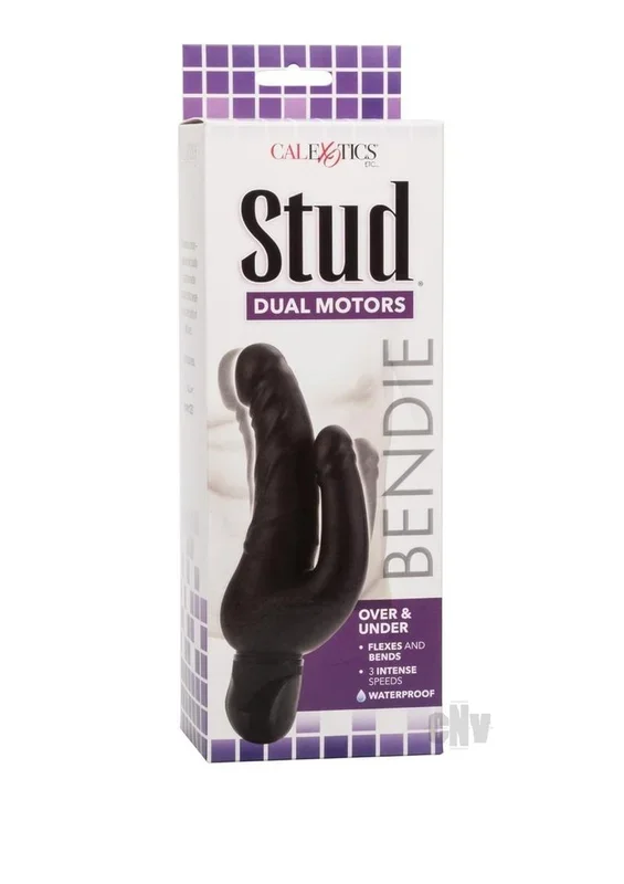 Bendie Power Stud Over & Under Vibrator – Black