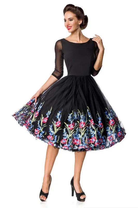 Besticktes Swing-Kleid