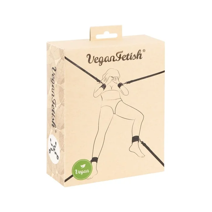 Bettfessel-Set in Leder-Optik – Vegan – Schwarz
