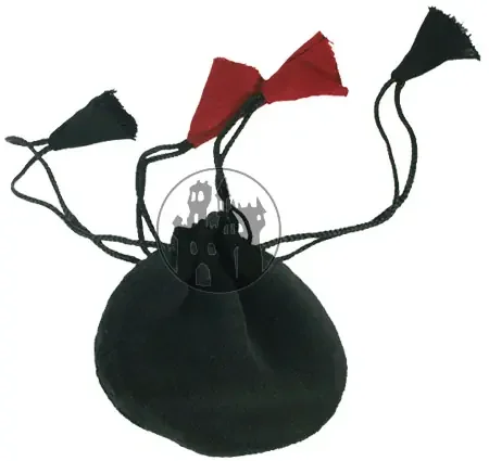Beutel aus Baumwollsamt – klein (Farbe Schwarz)