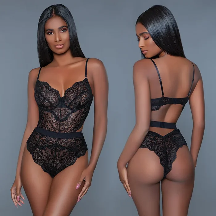 Bewicked Bettany Bodysuit-Black Large