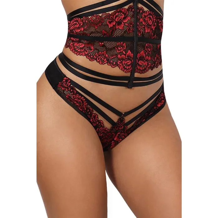 Bezaubernder String aus zarten Materialien schwarz