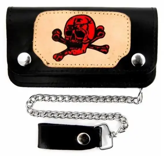 Biker Geldbörse – Red Skull