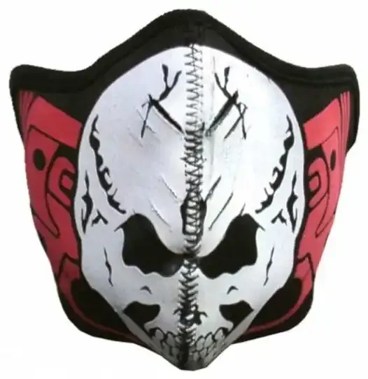 Biker Mundschutz White Skull