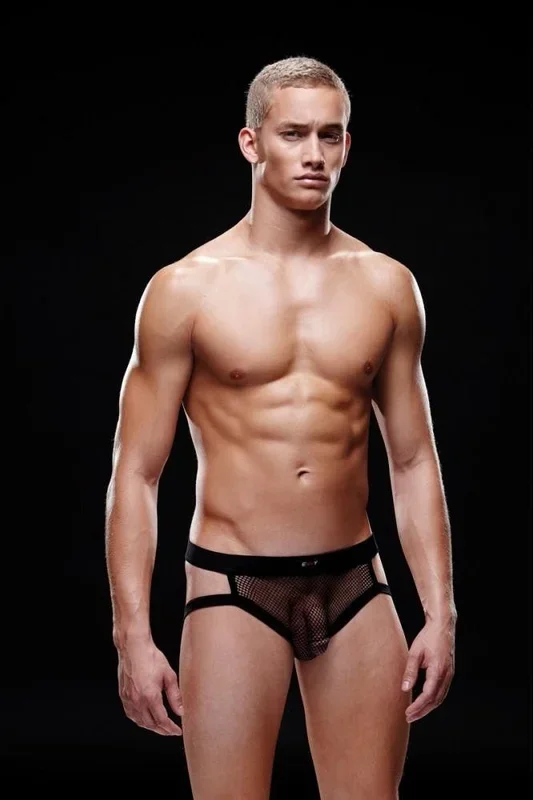Black Fishnet Sport Jock in S/M