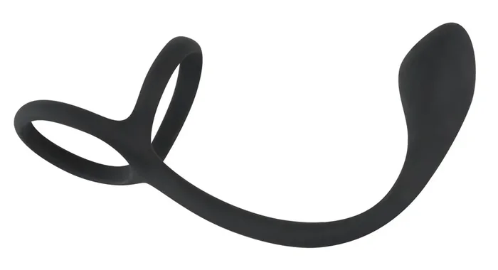 Black Velvets Cock und Ball Ring mit Plug