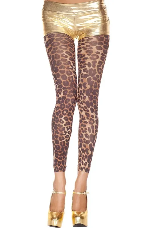 Blickdichte Leggings mit Geparddruck