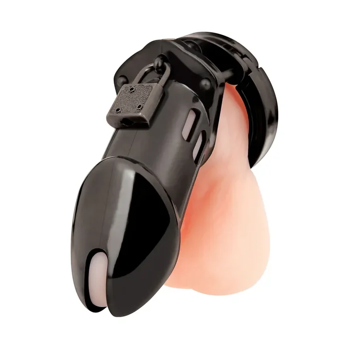 Blueline – Acrylic See-Thru Chastity Cage Black