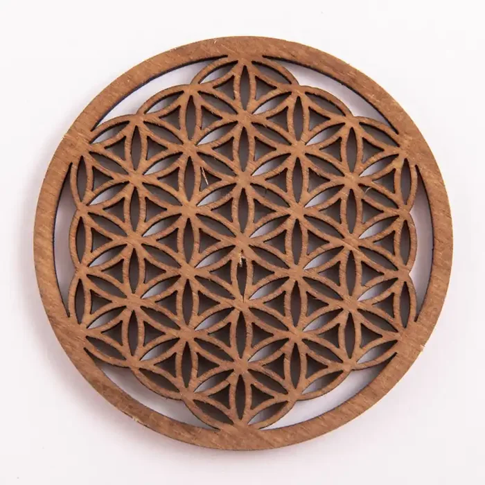 Blume des Lebens 14,4 cm, dunkelbraun im Set