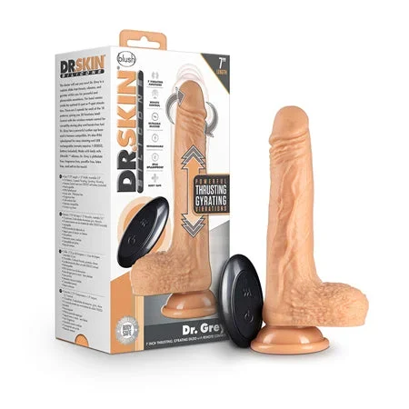 Blush Dr. Skin Silicone Dr. Grey 7′ Thrusting Dildo – Vanilla
