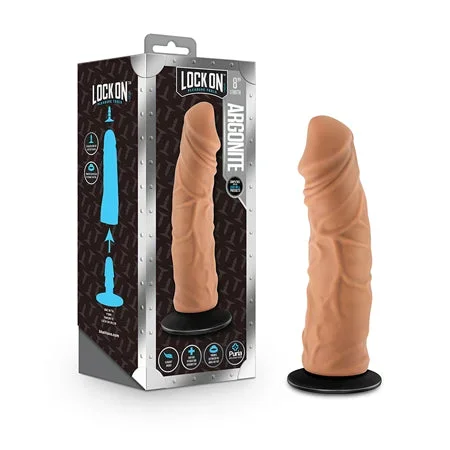 Blush Lock On 8′ Argonite Dildo w/Suction Cup Adapter – Mocha