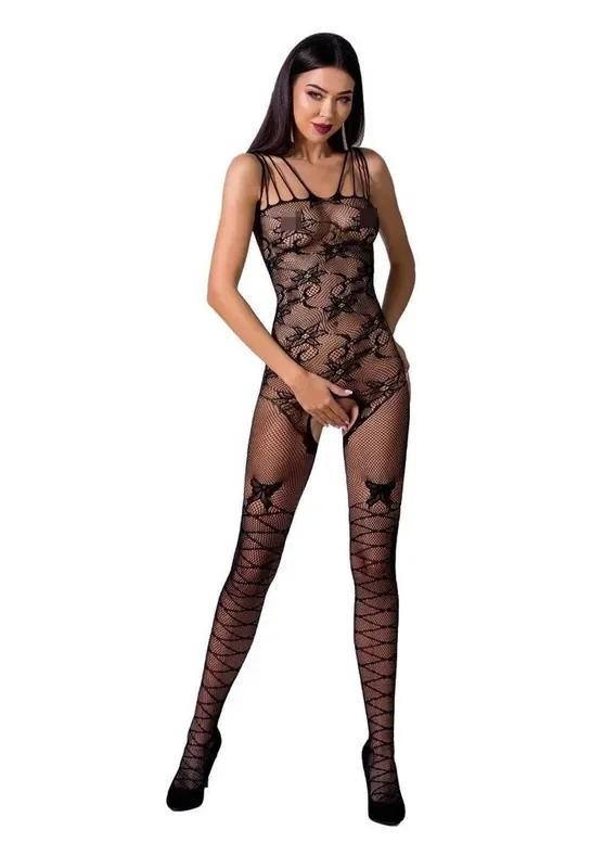 Bodystocking ouvert gemustert