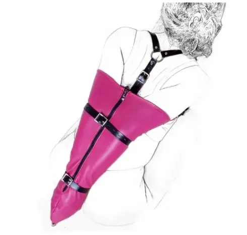 Bondage Kunstleder Armfesseln mit Reißverschluss