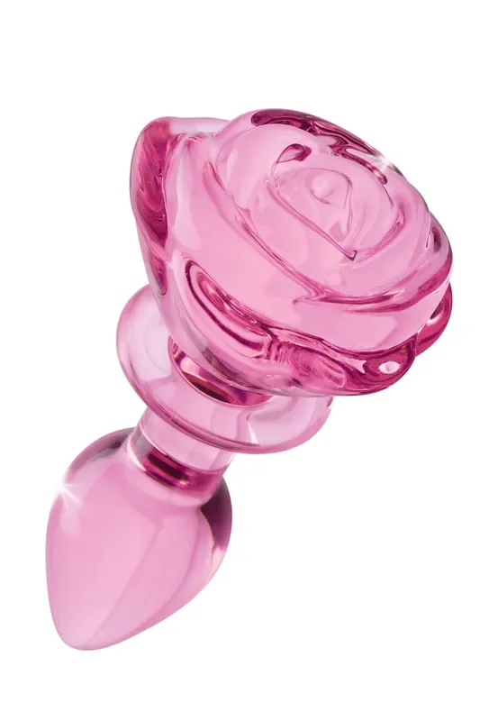 BOOTY SPARKS – Glas-Rosen Analplug Klein – Rosa