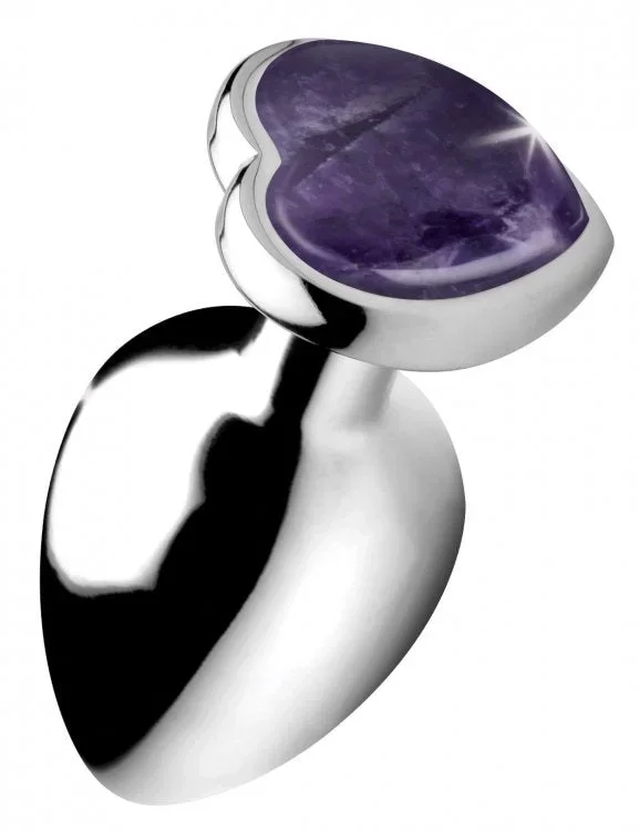 Booty Sparks Gemstones Amethyst Heart Anal Plug – Large