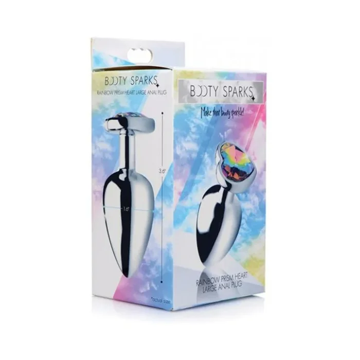Booty Sparks Rainbow Prism Heart Anal Plug – Large