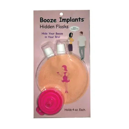 Booze Implants Hidden Flask – 4 oz Each
