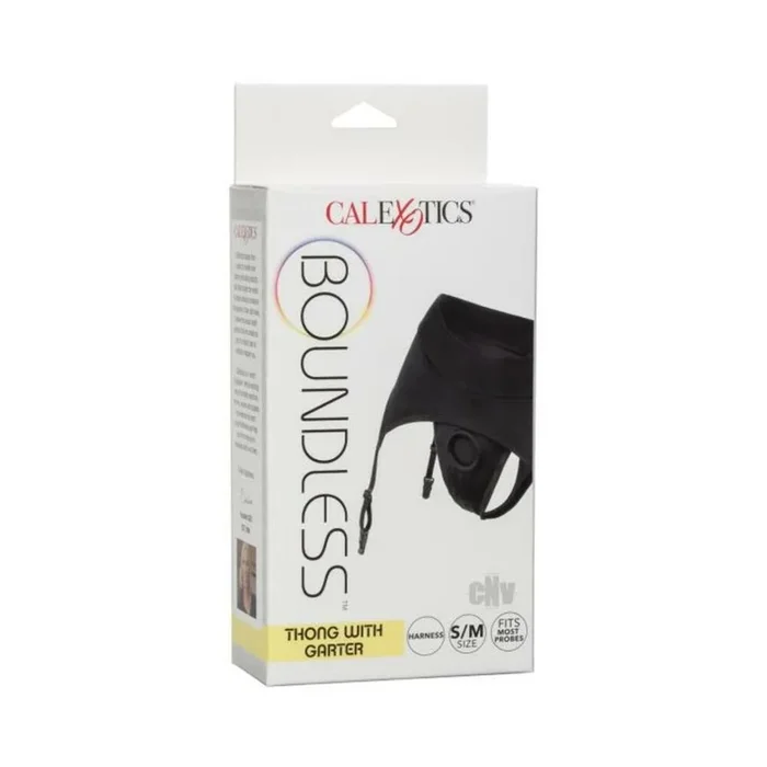 Boundless Thong w/Garter S/M – Black