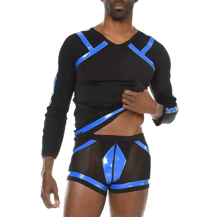Boxershorts mit blauen Streifen