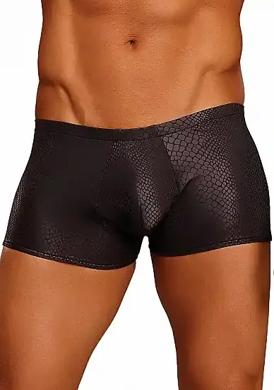 Boxershorts mit Schlangenhauttextur – schwarz