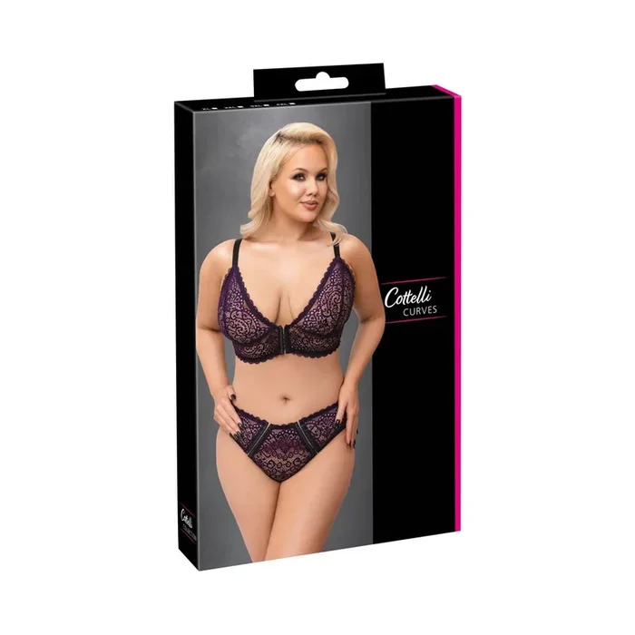 Bralette plus Slip aus feiner Spitze Größe-2XL