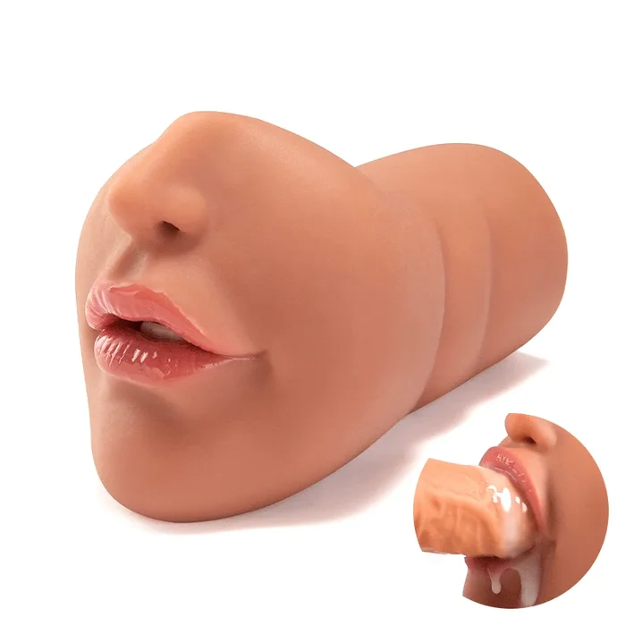 Braune Blowjob Taschenmuschi manueller realistischer Masturbator