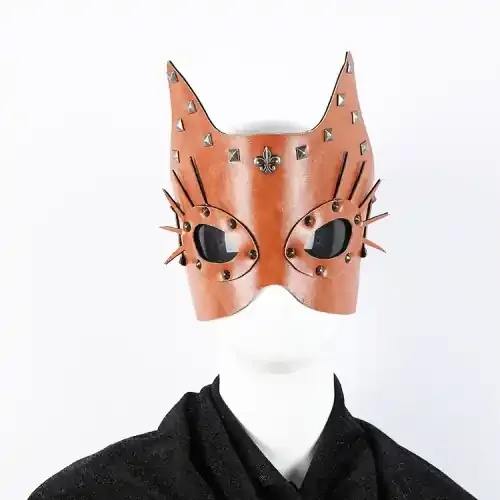 Braune Steampunk Maske ‘Katze‘