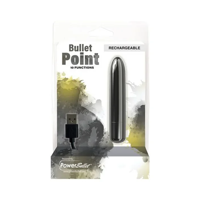 Bullet Point Rechargable Vibrating Bullet – black
