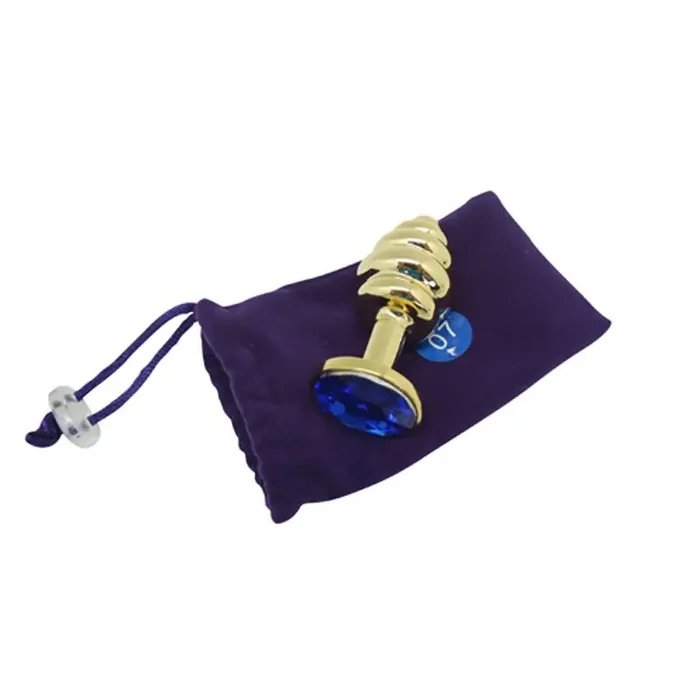 Buttplug mit Riffeln in Gold