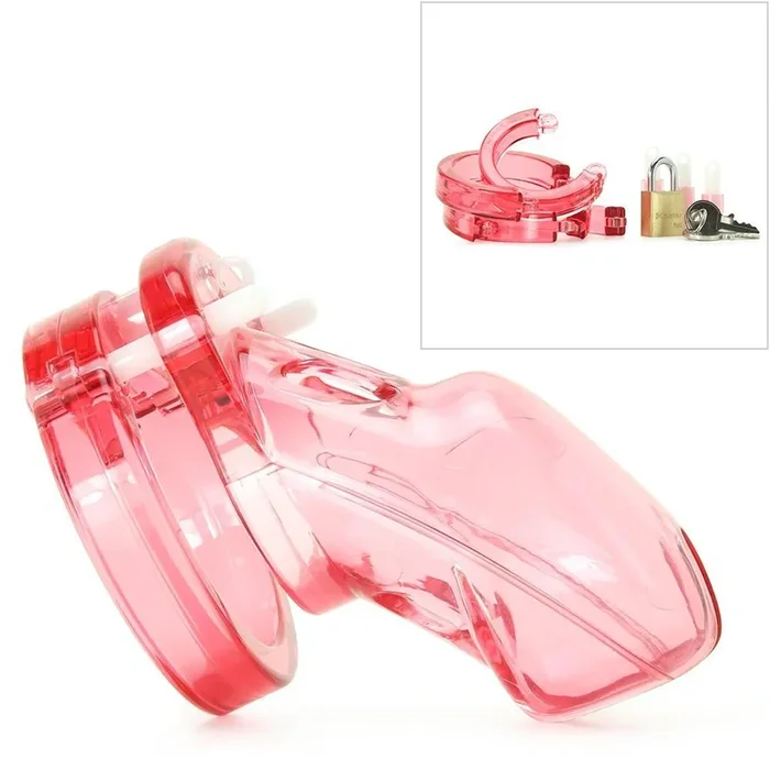 CB-3000 Male Chastity Device in Pink