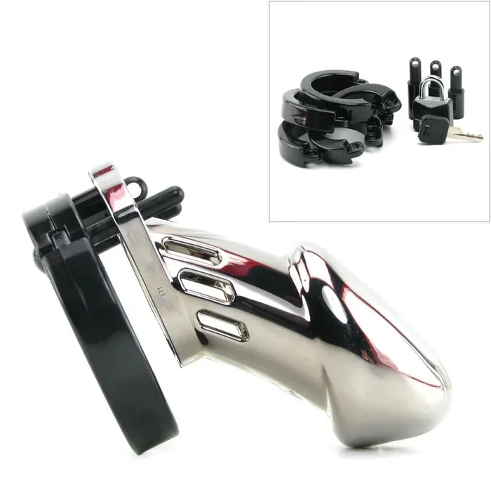 CB-6000 Male Chastity Device Chrome in 3 1/4 Inch