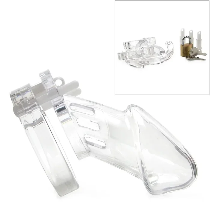 CB-6000 Male Chastity Device Clear in 3 1/4 Inch