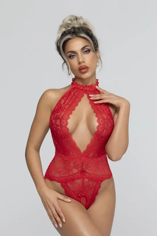 Christine – Offener Body Eleonora – Rot