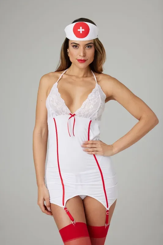 Christine – Rollenspiel-Outfit Healing Heartbreaker – weiß- S/M