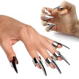 Clawed – 5pc Sensation Play Rings – Fingerkrallen – silver