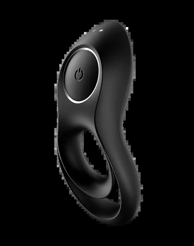 Cockring Vibrator mit zwei Schlaufen – schwarz