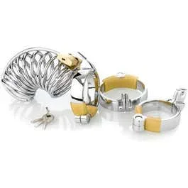 Cockstar Keuschheitskäfig – Gitter – mit 3 Ringen 40, 45, 50 mm silber