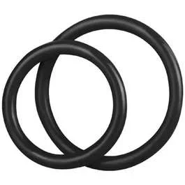Cockstar Silicone Cockring Set 3,9 cm + 4,8 cm black