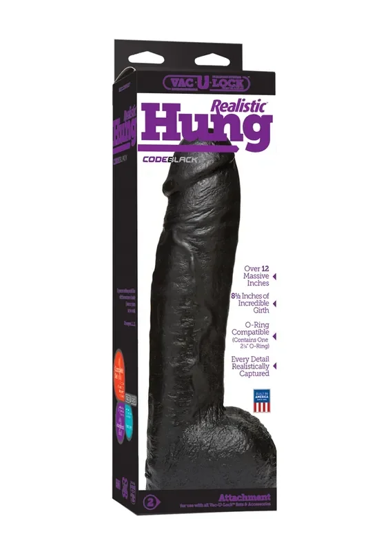 CodeBlack Realistic® Hung – 12″ / 30 cm