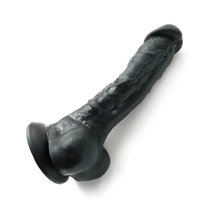 Colours 8″ Silicone Black Dildo