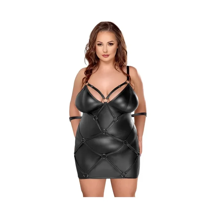 Cottelli BONDAGE PLUS Mattlook Fetisch Kleid – Größe – XL