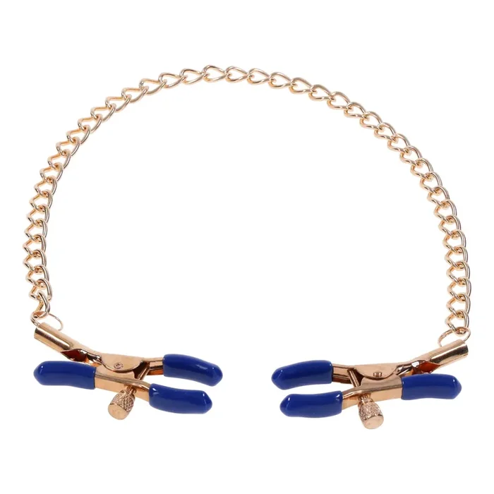 Cougar Brustwarzenklemmen mit Kette – Gold