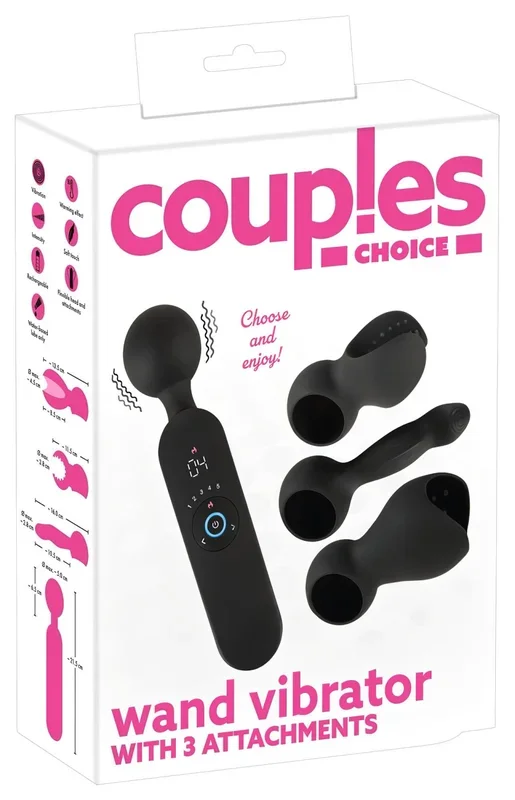 Couples Choice – Akku-Massagesextoy mit Wärmfunktion (Schwarz)