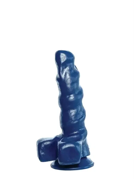 Crackstuffers Dildo sanft gerillt – blau