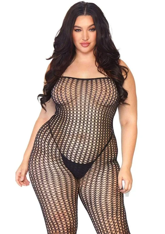 Crochet Net Bodystocking – Queen Size – Black